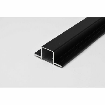 EZTUBE Extrusion for 3/4in Flush Panel  Black, 98in L x 1in W x 1in H 100-140-8 BK